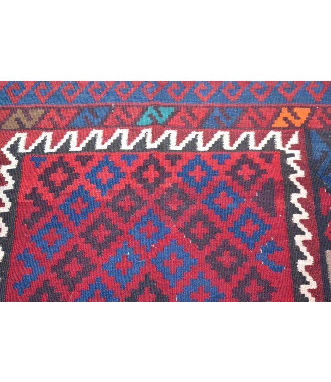 Handgemaakt Oosters Kelim Wol Vloerkleed 128 x 99 cm