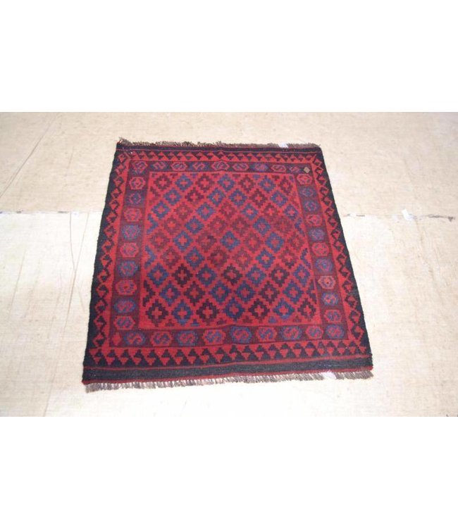 Hand Woven Afghan Wool Kilim Area Rug  110x96 cm