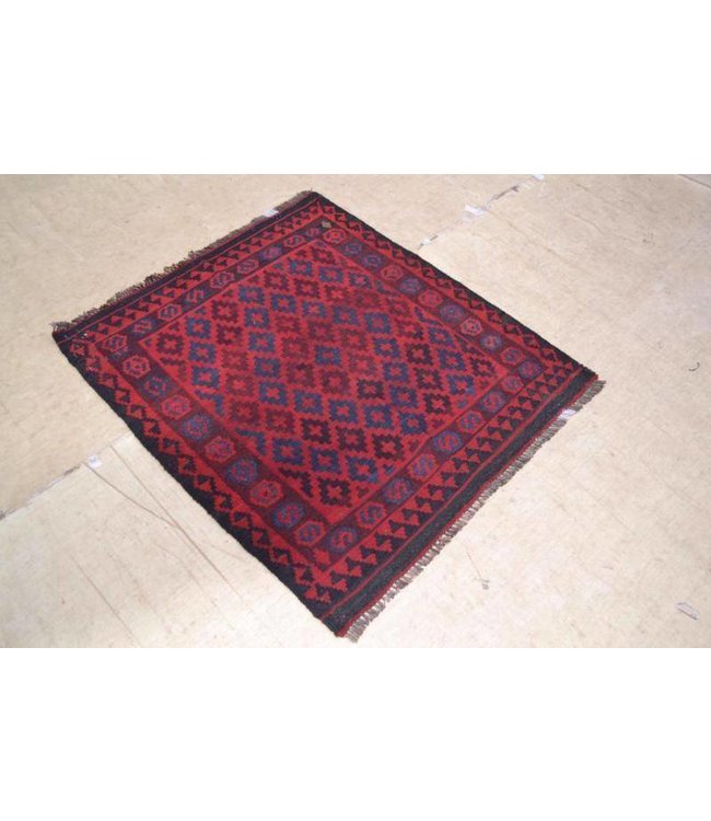 Handgewebte Orientalisch Wolle Kelim Teppich 110x96 cm