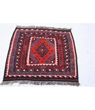 Handgewebte Orientalisch Wolle Kelim Teppich 104x98 cm