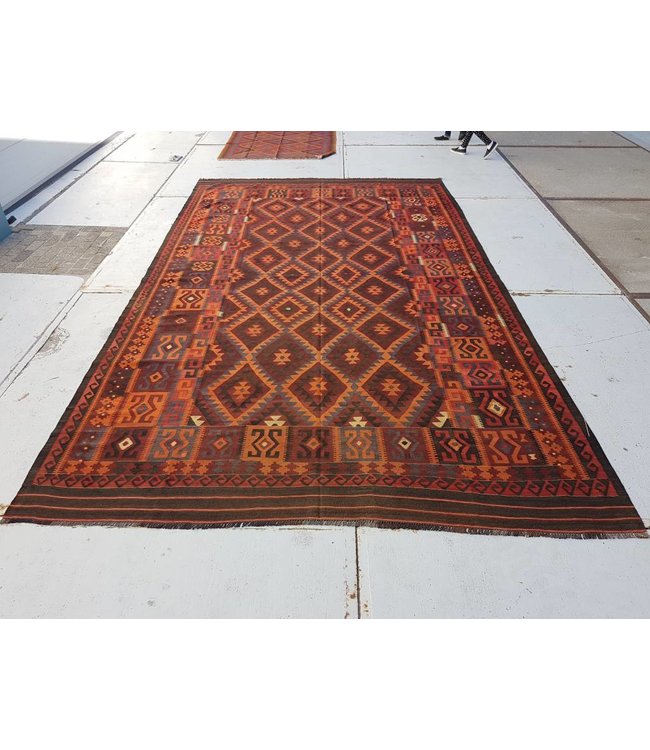 Handgemaakt Oosters Kelim Wol Vloerkleed 460x274 cm