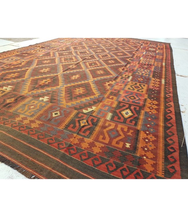Hand Woven Afghan Wool Kilim Area Rug 460x274 cm