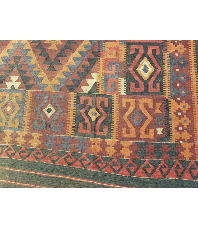 Handgewebte Orientalisch Wolle Kelim Teppich 460x274 cm