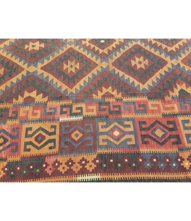 Handgewebte Orientalisch Wolle Kelim Teppich 460x274 cm