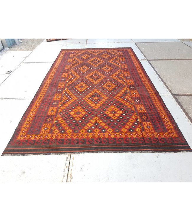 Hand Woven Afghan Wool Kilim Area Rug 472x270 cm