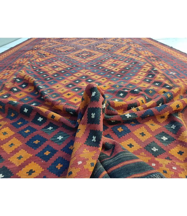 Hand Woven Afghan Wool Kilim Area Rug 472x270 cm