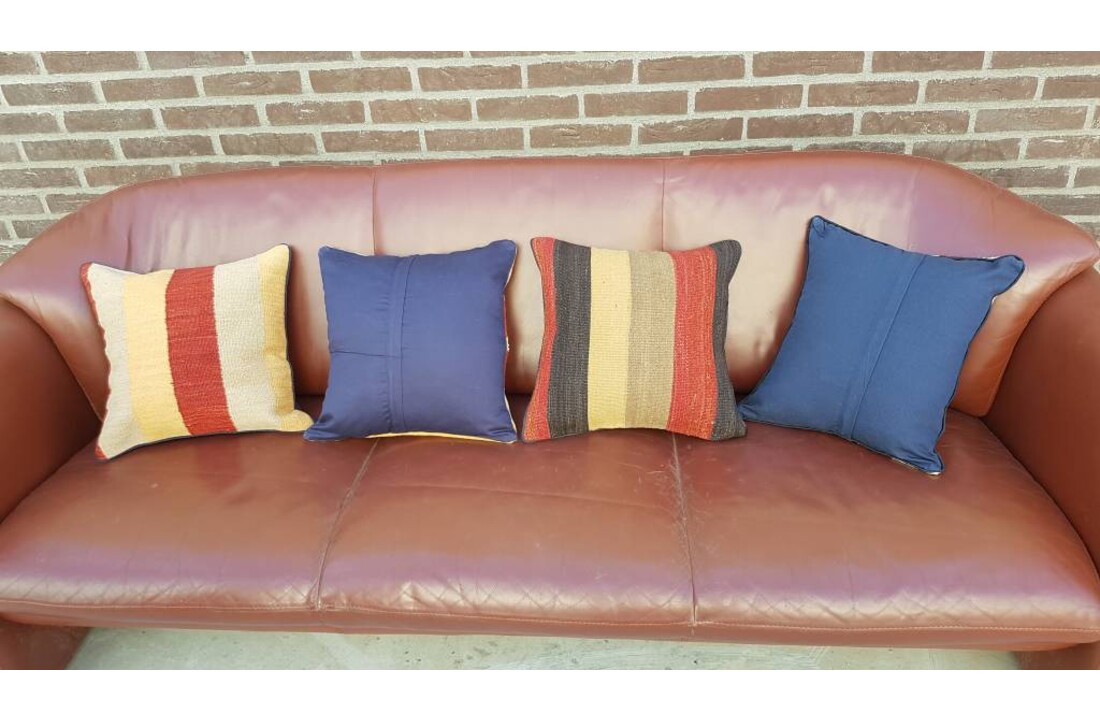4x kelim kussens 45x45 cm