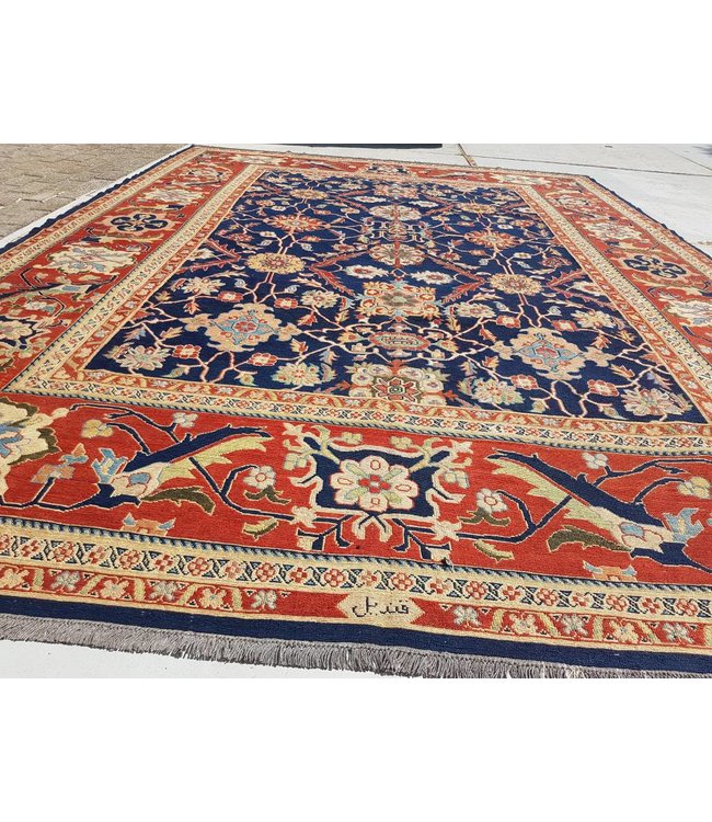 Handgeweven Sumak kelim 369x271 cm