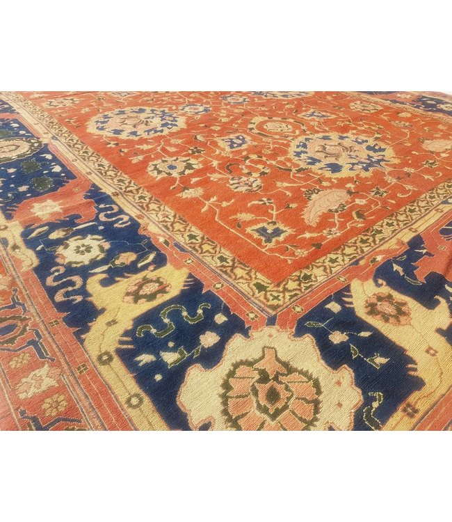 Handgeweven Sumak kelim 400x296 cm