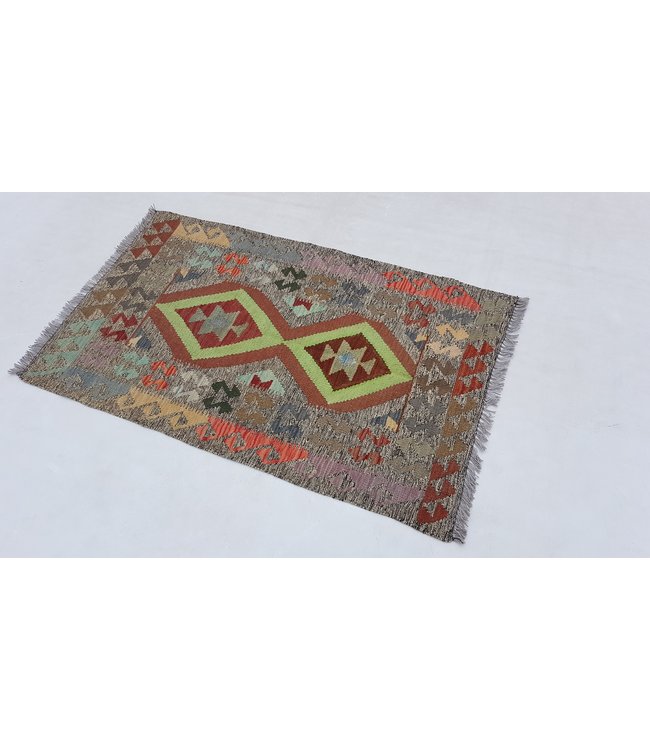 Handgewebte Orientalisch Wolle Kelim Teppich 125 x 77 cm