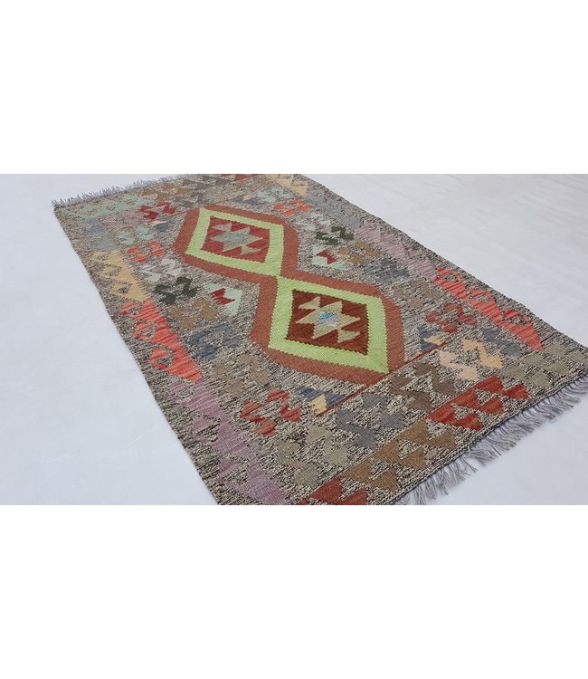Handgewebte Orientalisch Wolle Kelim Teppich 125 x 77 cm