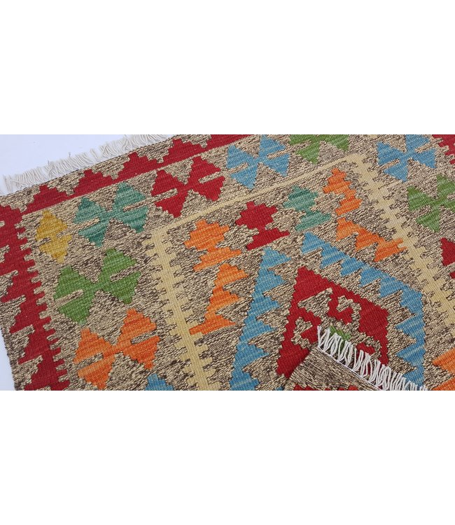 Handgewebte Orientalisch Wolle Kelim Teppich 123 x 87 cm