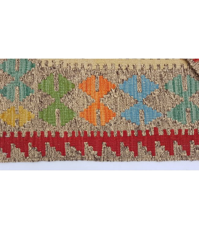 Handgemaakt Oosters Kelim Wol Vloerkleed 123 x 87 cm