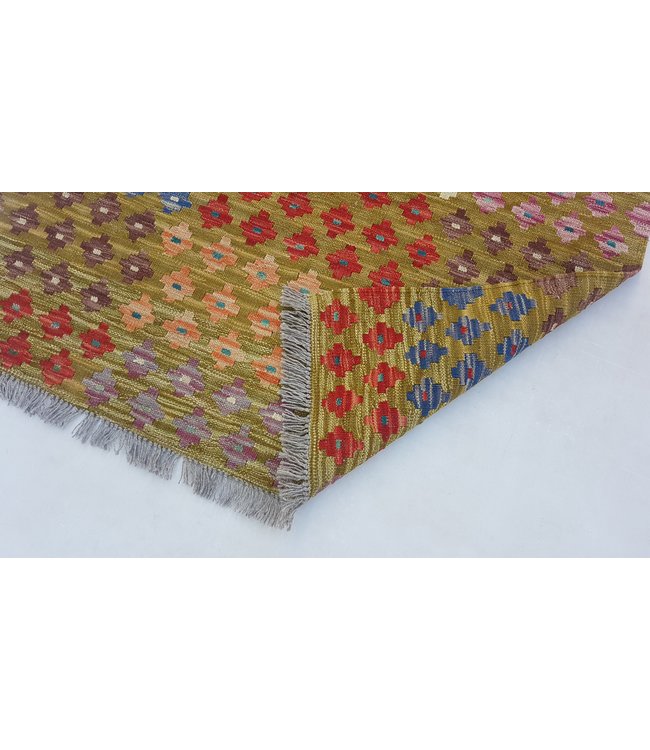 Hand Woven Afghan Wool Kilim Area Rug 155 x 103 cm