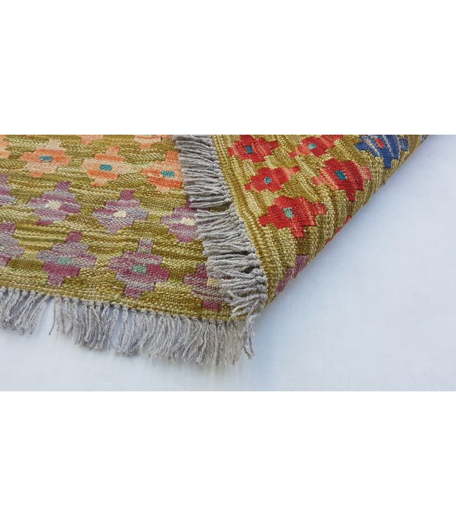 Handgemaakt Oosters Kelim Wol Vloerkleed 155 x 103 cm