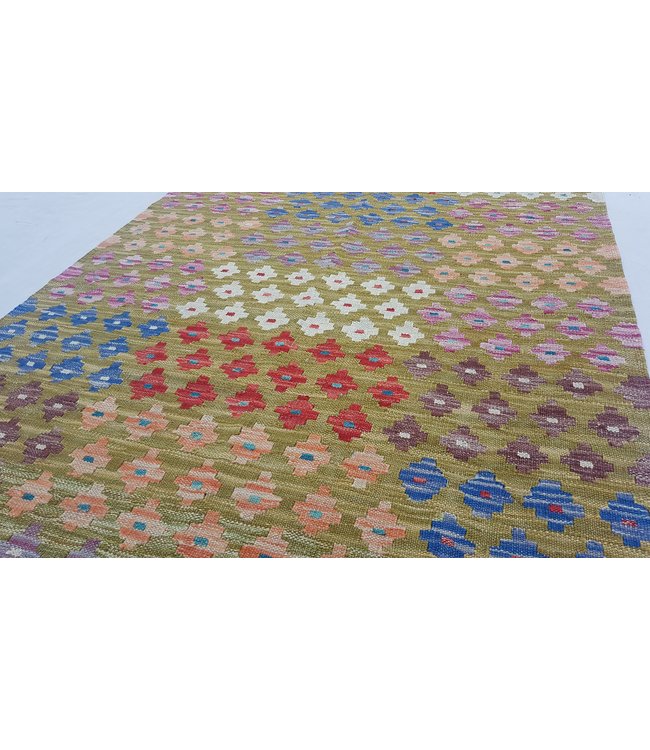 Hand Woven Afghan Wool Kilim Area Rug 155 x 103 cm