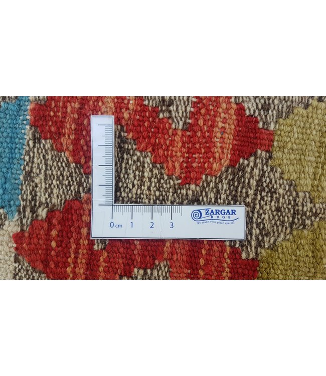 Hand Woven Afghan Wool Kilim Area Rug 110 x 87 cm