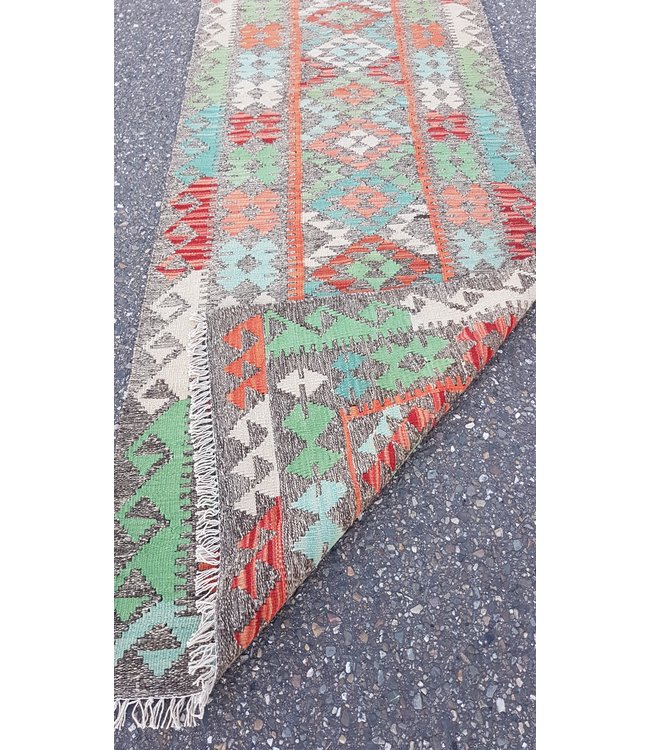 kelim kleed   381x90 cm vloerkleed tapijt kelims hand geweven