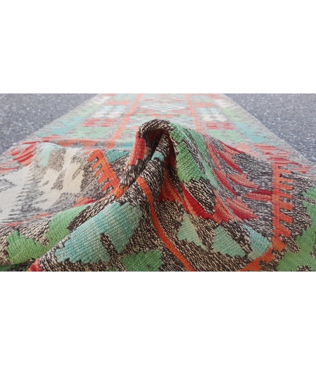 kelim kleed   381x90 cm vloerkleed tapijt kelims hand geweven