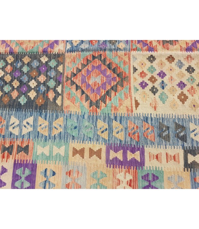 Hand Woven Afghan Wool Kilim Area Rug 295x195 cm