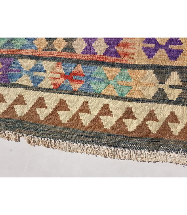 Hand Woven Afghan Wool Kilim Area Rug 295x195 cm