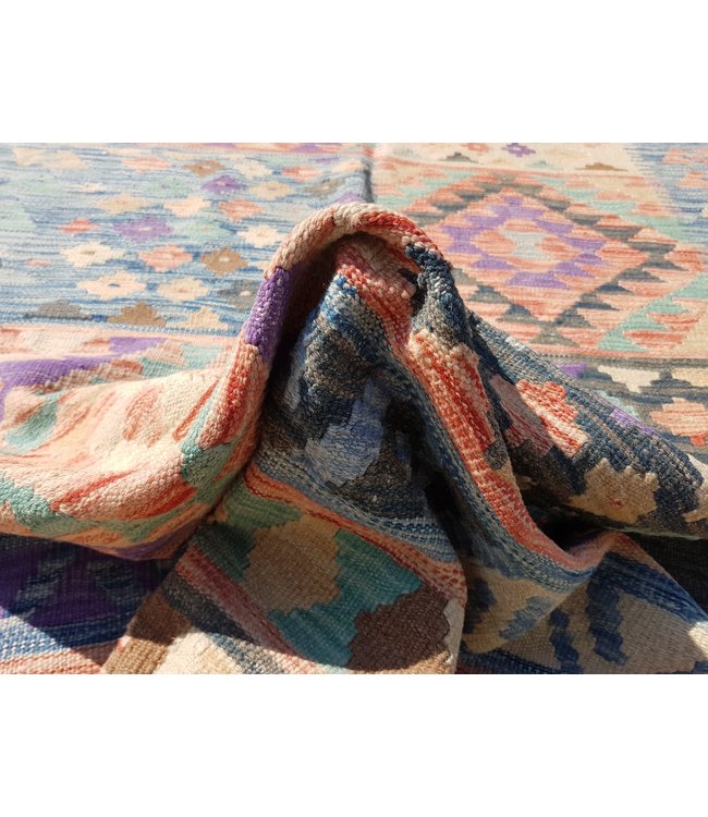 Hand Woven Afghan Wool Kilim Area Rug 295x195 cm