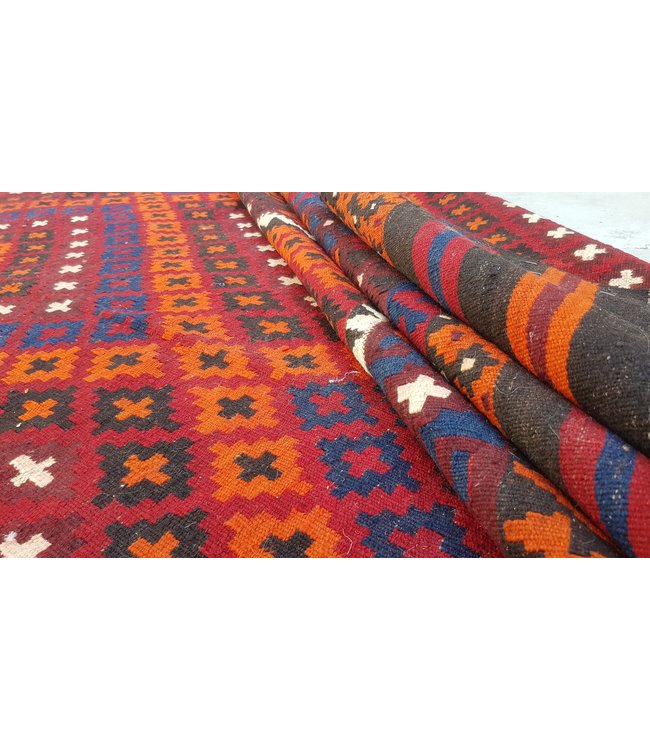 Hand Woven Afghan Wool Kilim Area Rug 405x272 cm