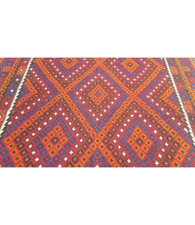 Handgewebte Orientalisch Wolle Kelim Teppich 405x272 cm