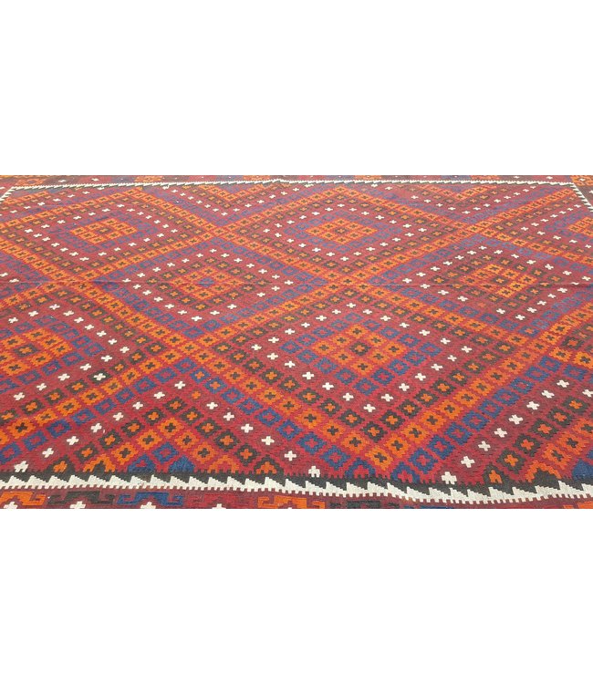 Hand Woven Afghan Wool Kilim Area Rug 405x272 cm