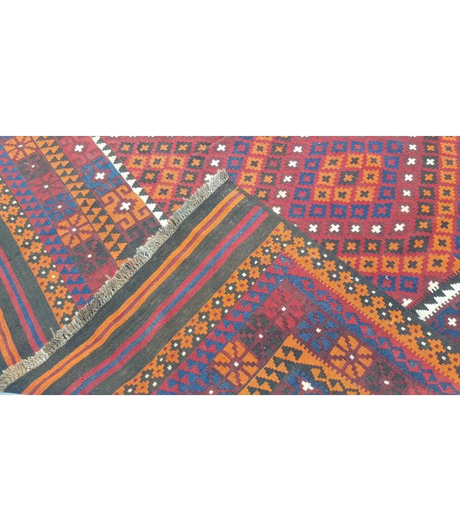 Hand Woven Afghan Wool Kilim Area Rug 405x272 cm