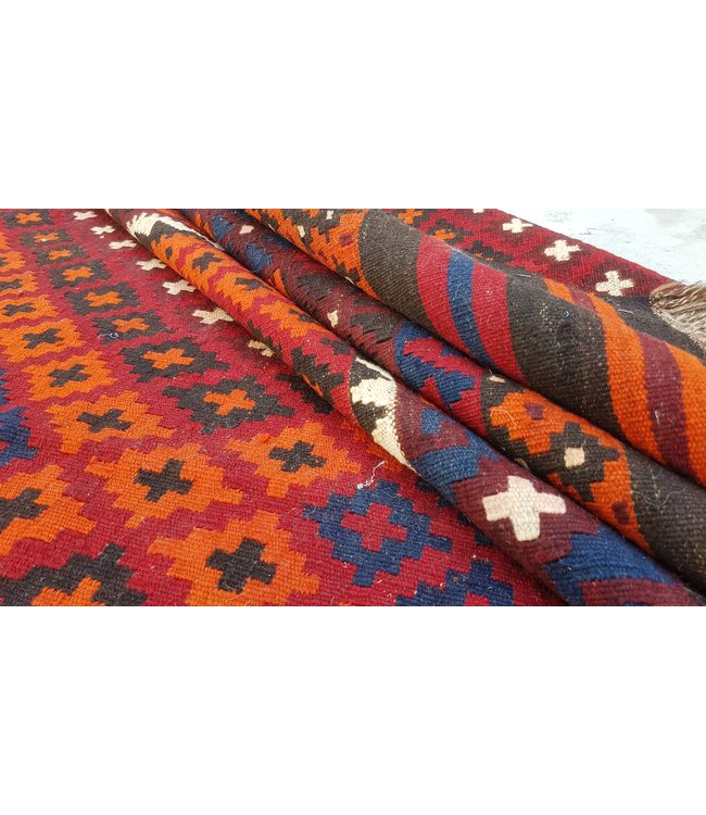 Hand Woven Afghan Wool Kilim Area Rug 405x272 cm