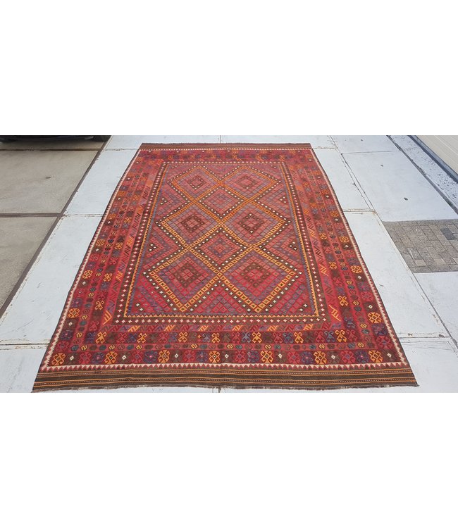 Hand Woven Afghan Wool Kilim Area Rug 460x306 cm