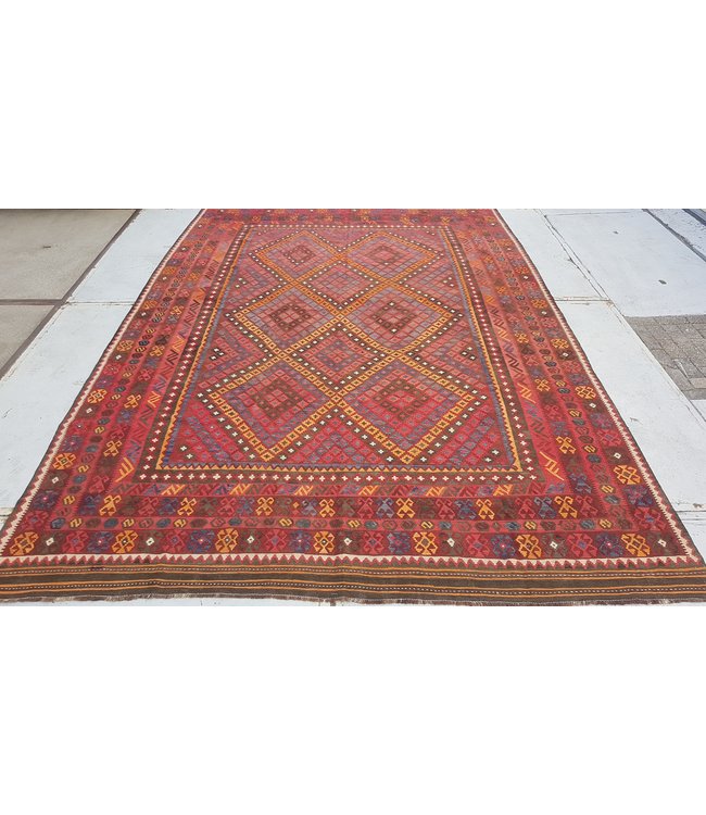 Hand Woven Afghan Wool Kilim Area Rug 460x306 cm