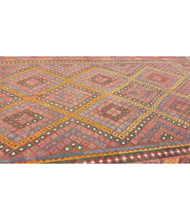 Handgemaakt Oosters Kelim Wol Vloerkleed 460x306 cm