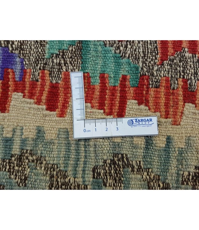 Hand Woven Afghan Wool Kilim Area Rug 291x88cm