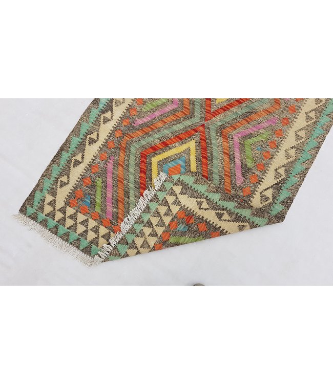 Handgewebte Orientalisch Wolle Kelim Teppich 122x93 cm