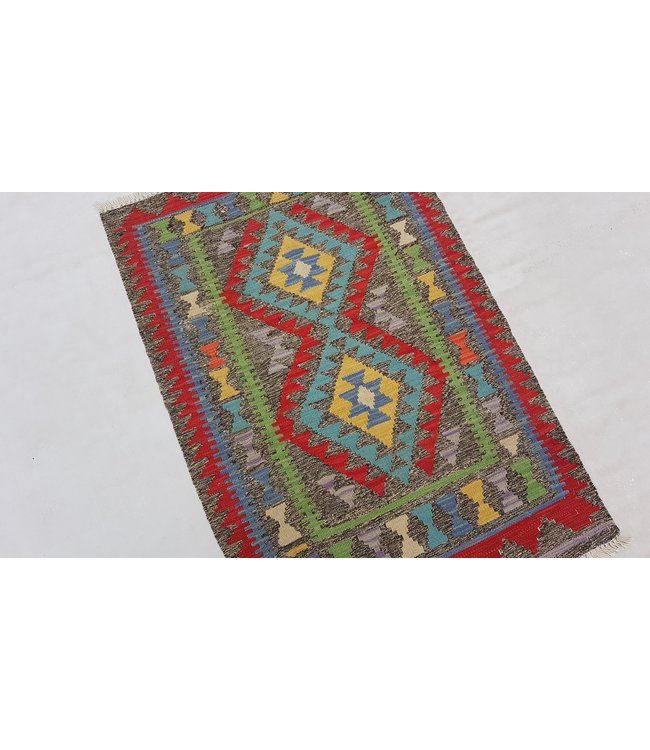 Handgewebte Orientalisch Wolle Kelim Teppich 118 x 80 cm