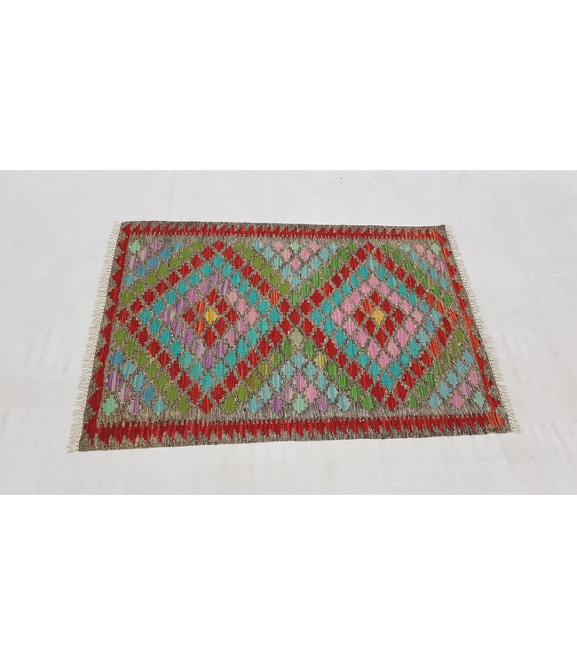 Handgewebte Orientalisch Wolle Kelim Teppich 119 x 82 cm