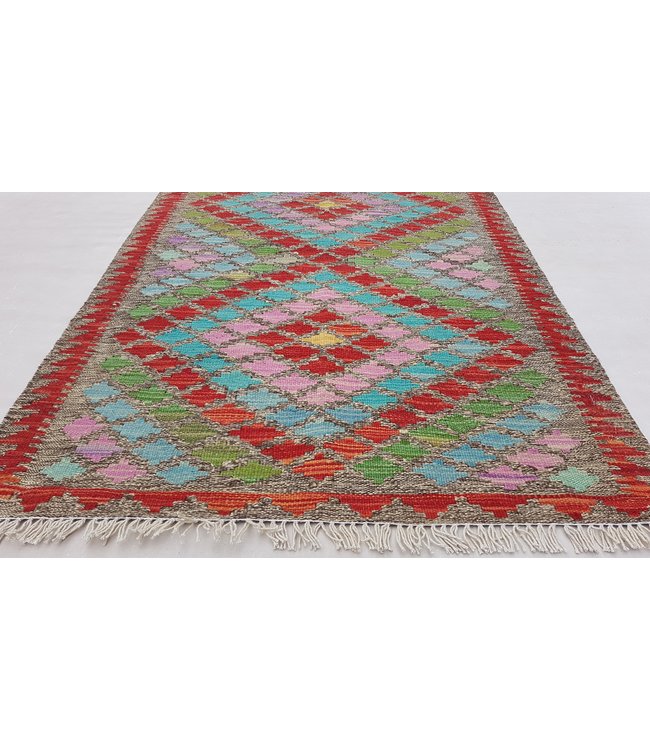 Hand Woven Afghan Wool Kilim Area Rug 119 x 82 cm