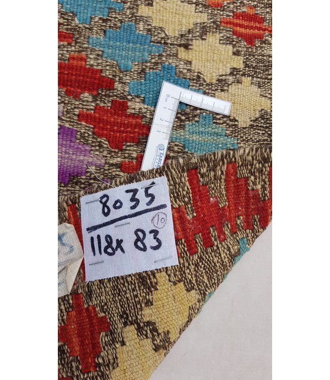 Handgewebte Orientalisch Wolle Kelim Teppich 118 x 83 cm