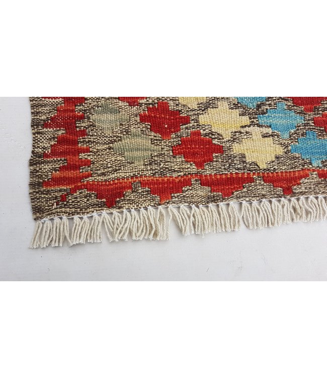 Hand Woven Afghan Wool Kilim Area Rug 118 x 83 cm