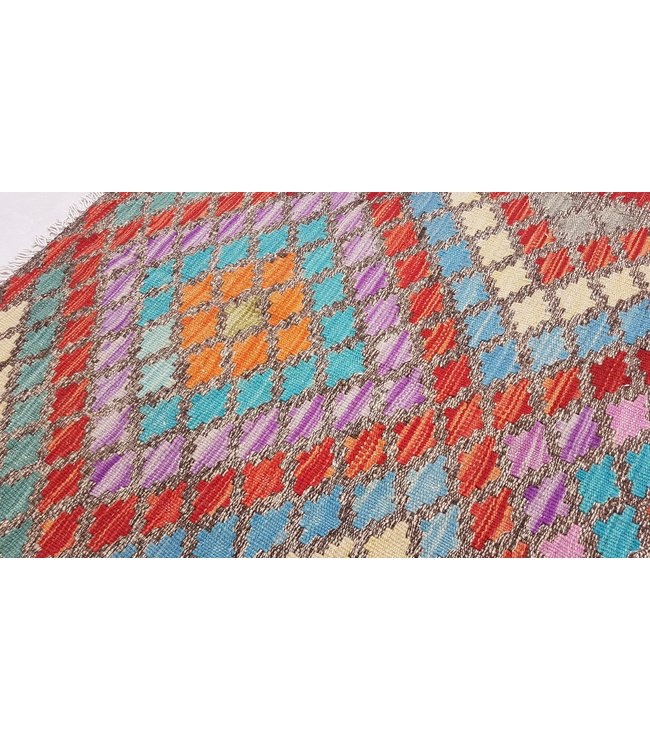 Hand Woven Afghan Wool Kilim Area Rug 118 x 83 cm