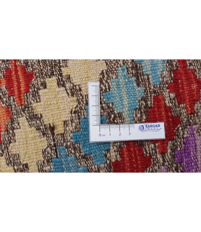 Hand Woven Afghan Wool Kilim Area Rug 118 x 83 cm