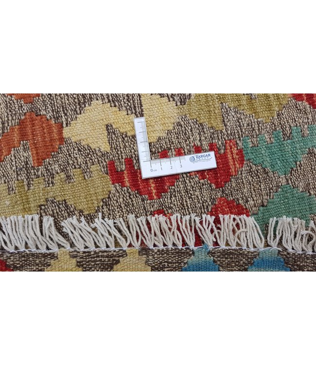Hand Woven Afghan Wool Kilim Area Rug 114 x 89 cm