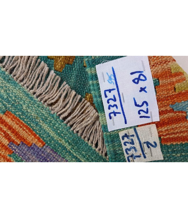 Handgewebte Orientalisch Wolle Kelim Teppich 125 x 81 cm