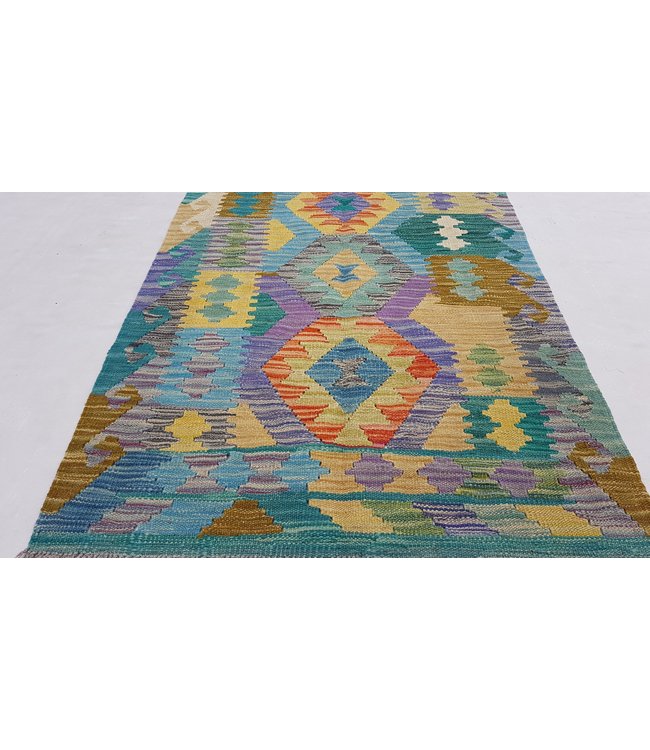 Handgewebte Orientalisch Wolle Kelim Teppich 125 x 81 cm