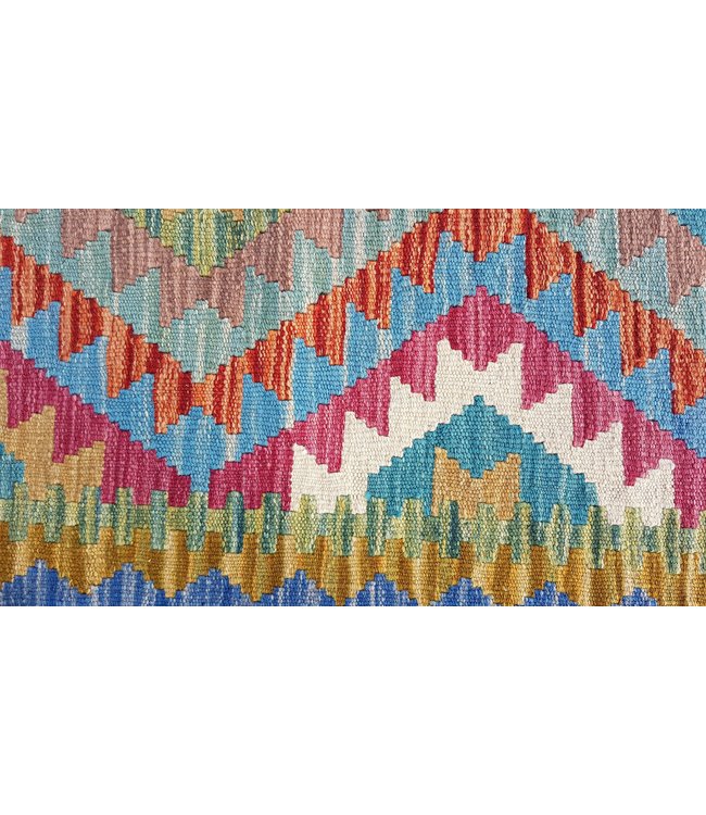 Handgemaakt Oosters Kelim Wol Vloerkleed 130 x 77 cm