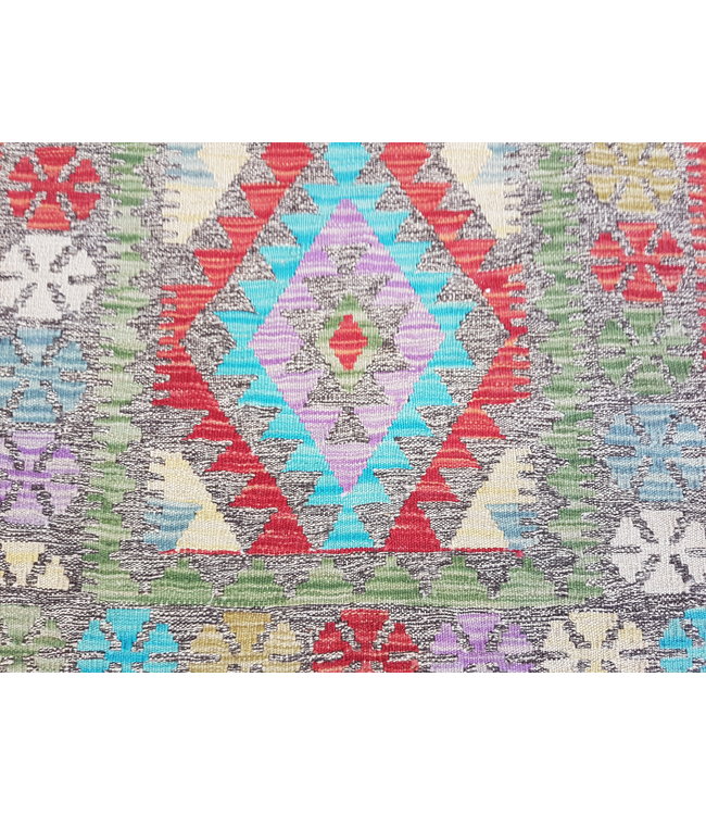 Hand Woven Afghan Wool Kilim Area Rug 295x81cm