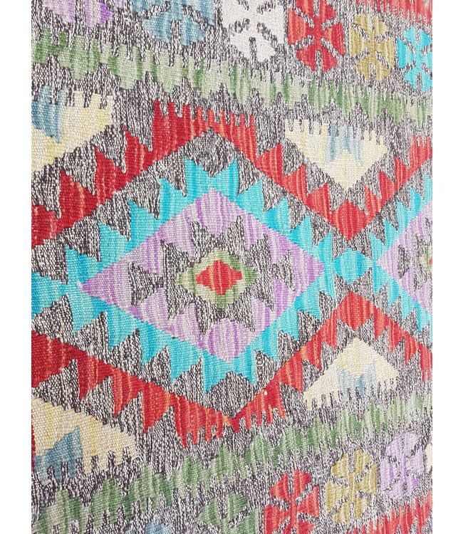 Handgemaakt Oosters Kelim Wol Vloerkleed 295x81cm