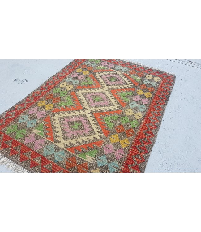 Handgewebte Orientalisch Wolle Kelim Teppich 120x 87 cm